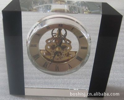 廠家直銷，品質非凡 探秘浦江博石003家居水晶鐘表